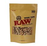 RAW Wide Prerolled Tips BAG, 200 Tips