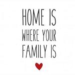 Servietten Motiv: Home is where your family is