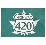 Blechschild: Highway To 420 - 30x20cm
