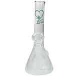 Glasbong: Hemplove - Clear - 16cm