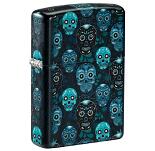 Zippo Feuerzeug: Blue Skulls