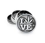 6 x Grinder Hemp Love, 4tlg, 50mm, Metall