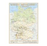 Karte der Destillerien in Deutschland auf Postergröße (34 x 24cm)