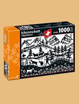 Alpenleben: Scherenschnitt - Puzzle (1000 Teile)
