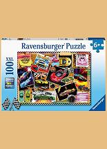 Ravensburger Kinderpuzzle: 12899 Rennwagen Pinnwand - Auto-Puzzle fr