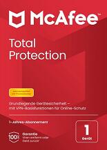 McAfee: Total Protection, 1-Gert, 1-Jahr, Windows/Mac/Android/iOS