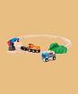 Brio World 36028: Starterset Güterzug mit Kran A | Zugset für Kinder